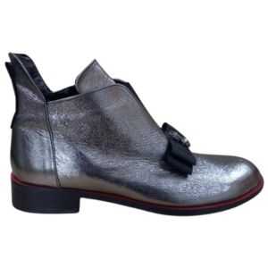 Metallic Silver Ankle Boot