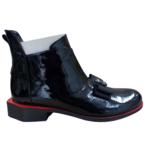 Glossy Black Ankle Boot