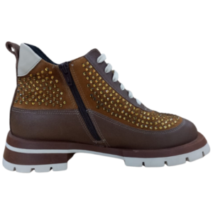 Brown Ankle Boot with Rubber Sole