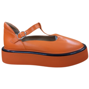 Solid Orange Pump Shoes